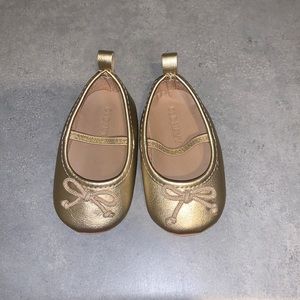 Gold infant ballet flats